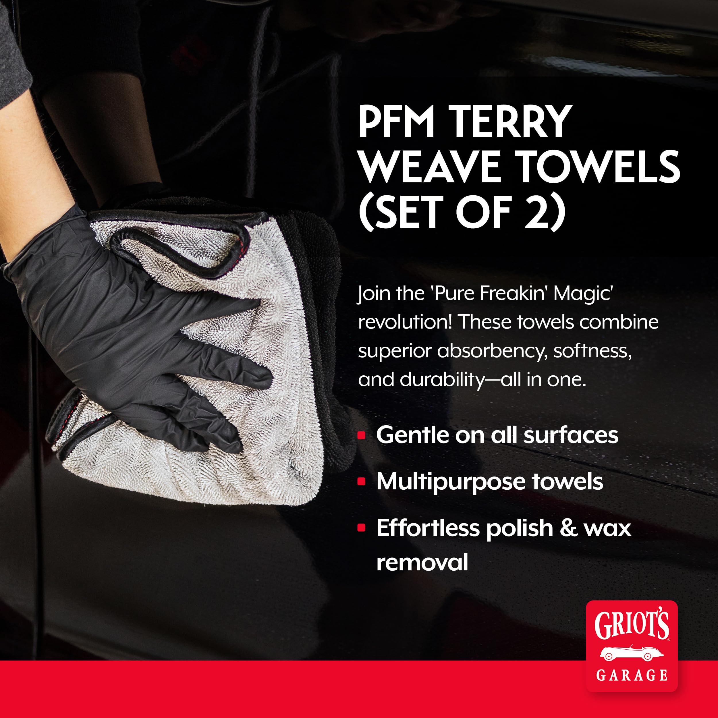 Amazon.com: Griot's Garage PFM Terry Weave Microfiber Towel for
